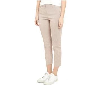Theory Seersucker Brown Ankle Pants - Size - 6